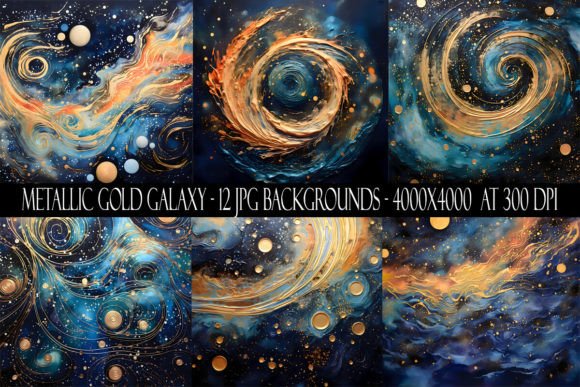Download Metallic Gold Galaxy Backgrounds - Old Collection