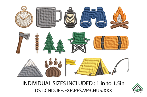 Download Camping Mini Embroidery Design Bundle - Camping Collection