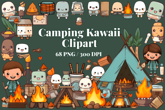 Download Camping Kawaii Clipart Cute PNG / Hiking - Camping Collection