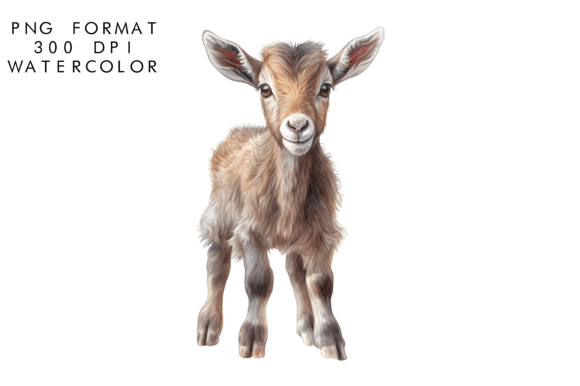 Download Watercolor Cute Baby Goat Clipart - Premium Resources