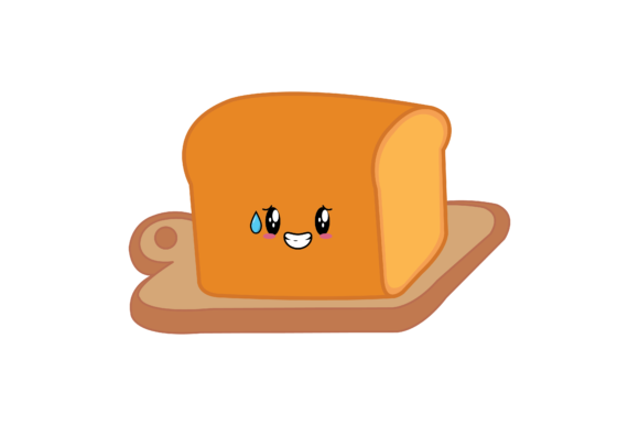 Download Kawaii Bread Food Cute Illustration - Cute illustration Collection