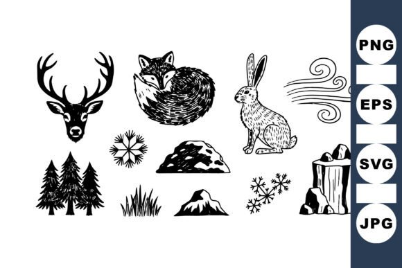 Download Rustic Woodland Animal Clipart Set - Premium Bundle