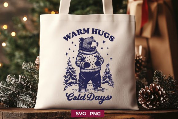 Download Warm Hugs Cold Days Bear Winter SVG PNG - Old Collection