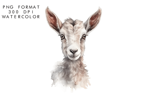 Download Watercolor Baby Goat Clipart - Baby goat Collection